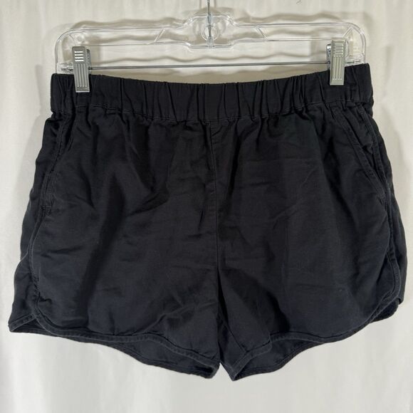 Madewell Shorts Women's Small Black Pull On Lightweight 3" Inseam Pockets Cotton - Picture 1 of 7